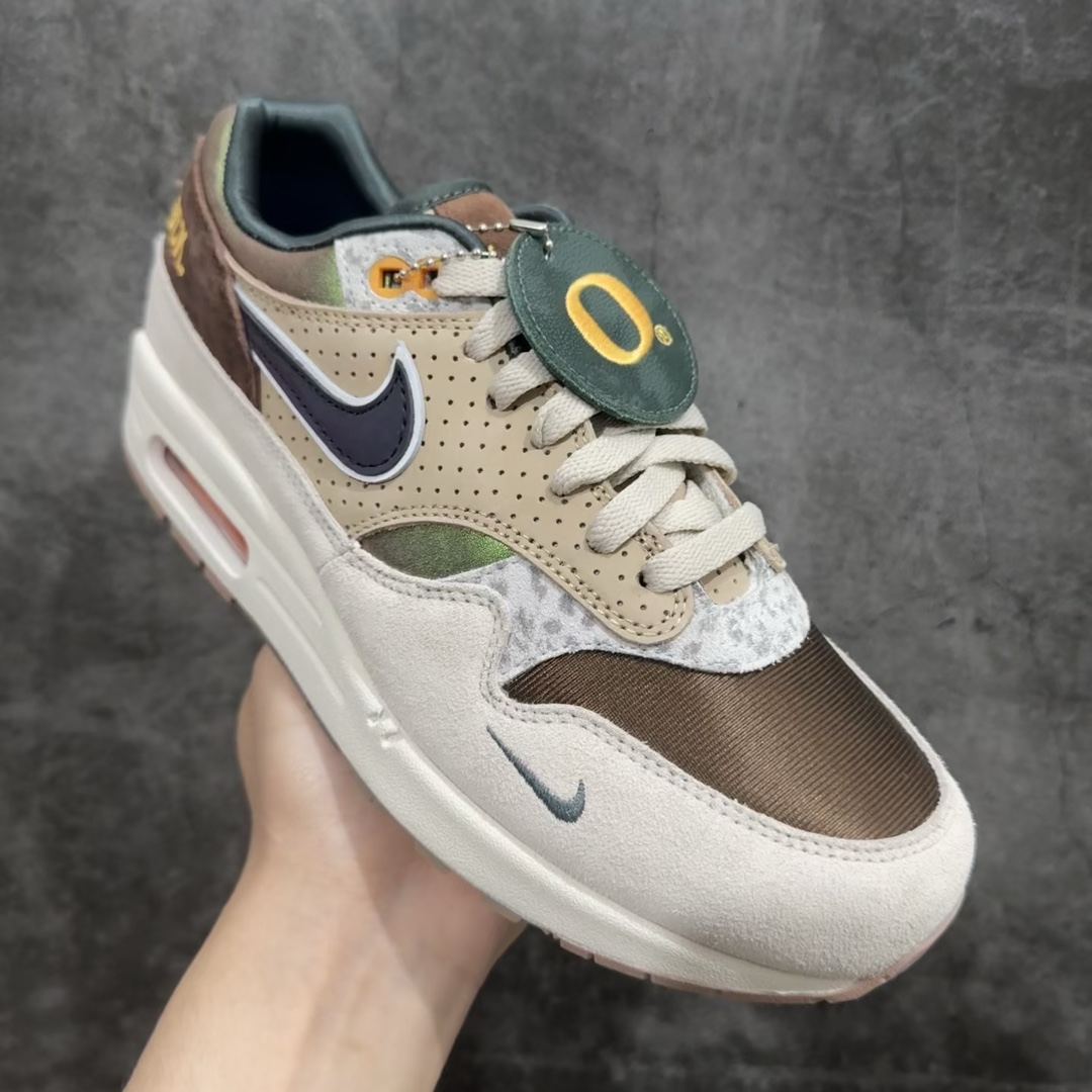 纯原版本DivisionSt.xNikeAirMax1“UniversityofOregon复刻棕褐纯原