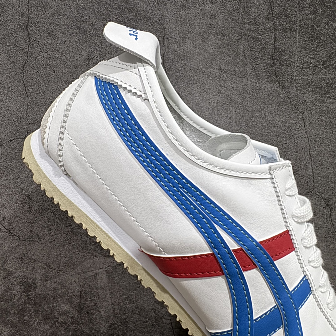 图片[7]-【PH纯原】Asics Onitsuka Tiger MEXICO 66 亚瑟士鬼冢虎复古经典板鞋 白蓝红色nn印尼厂Oem原单材料 除成型在PT外n其余全部客供材料 淘宝B级代购店铺内供💯n四联官方吊牌 乳胶组合鞋垫、羊皮纸质中底 不用宰手买专柜 这里满足你👊🏼 全新工厂开发 一线品质 全部原鞋一比一开发  货号：DL408-9001 Size：36-46 全码出货 编码：T1230250-莆田鞋批发中心