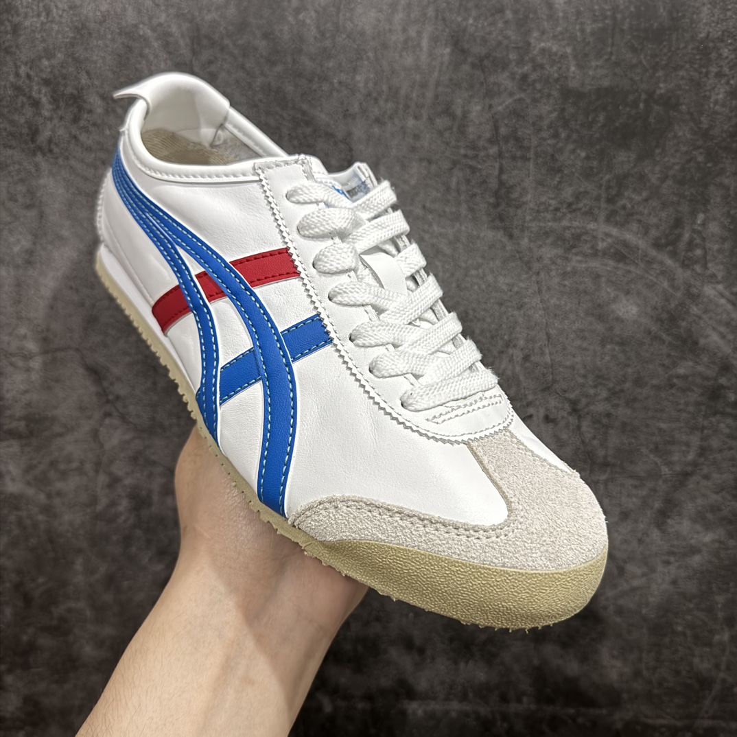 图片[3]-【PH纯原】Asics Onitsuka Tiger MEXICO 66 亚瑟士鬼冢虎复古经典板鞋 白蓝红色nn印尼厂Oem原单材料 除成型在PT外n其余全部客供材料 淘宝B级代购店铺内供💯n四联官方吊牌 乳胶组合鞋垫、羊皮纸质中底 不用宰手买专柜 这里满足你👊🏼 全新工厂开发 一线品质 全部原鞋一比一开发  货号：DL408-9001 Size：36-46 全码出货 编码：T1230250-莆田鞋批发中心