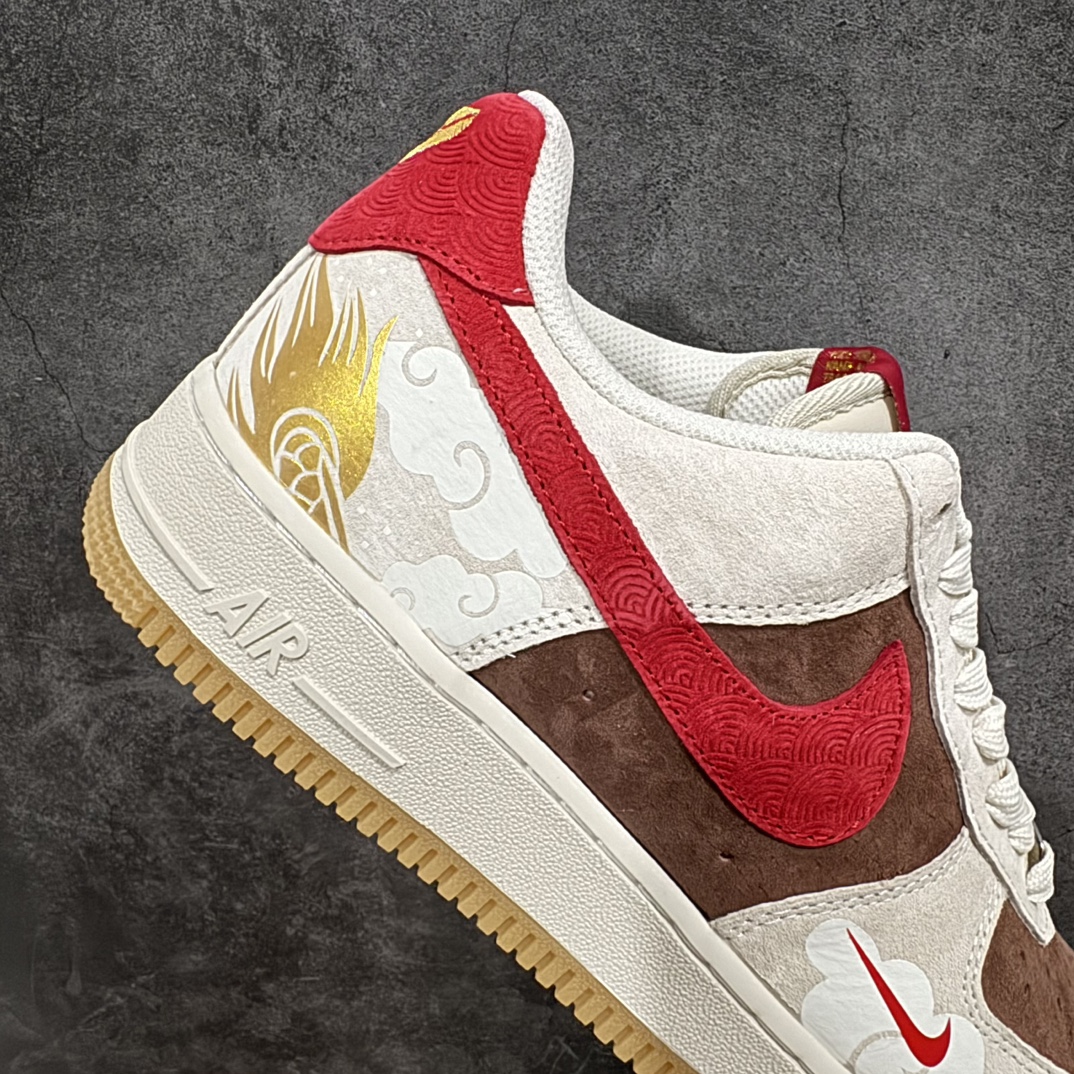 公司级NikeAirForce1Low07龙年限定灰红棕腾云驾雾原楦头原纸板打造纯正低帮空军版型专注外贸