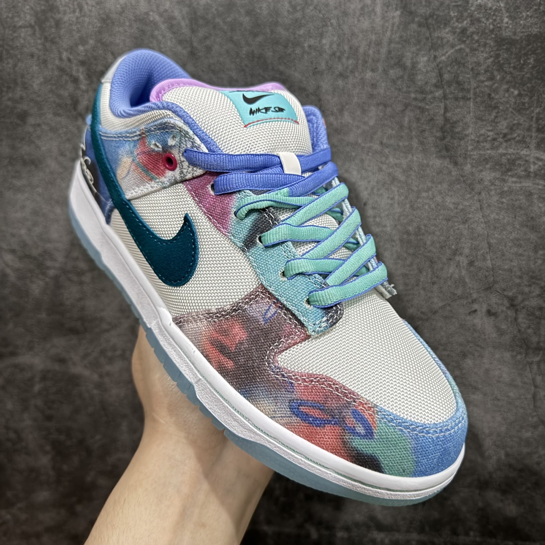 350 【M版】涂鸦艺术大师Futura Laboratories X Nike SB Dunk Low Pro"Bleached Aqua"扣篮滑板板鞋 HF6061-400