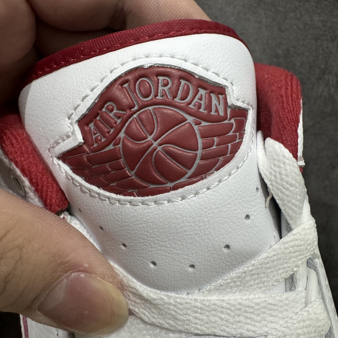 纯原头层版AirJordan2/3RetroAJ2/3乔2/3白红色低帮篮球鞋FD0383-161细节皮