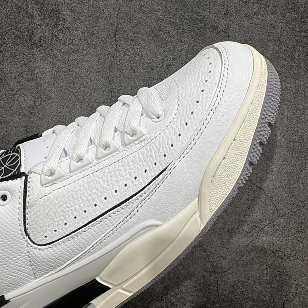 350 【纯原头层版】Air Jordan 2/3 Retro AJ2/3 乔2/3白黑色 低帮篮球鞋 FD0383-100