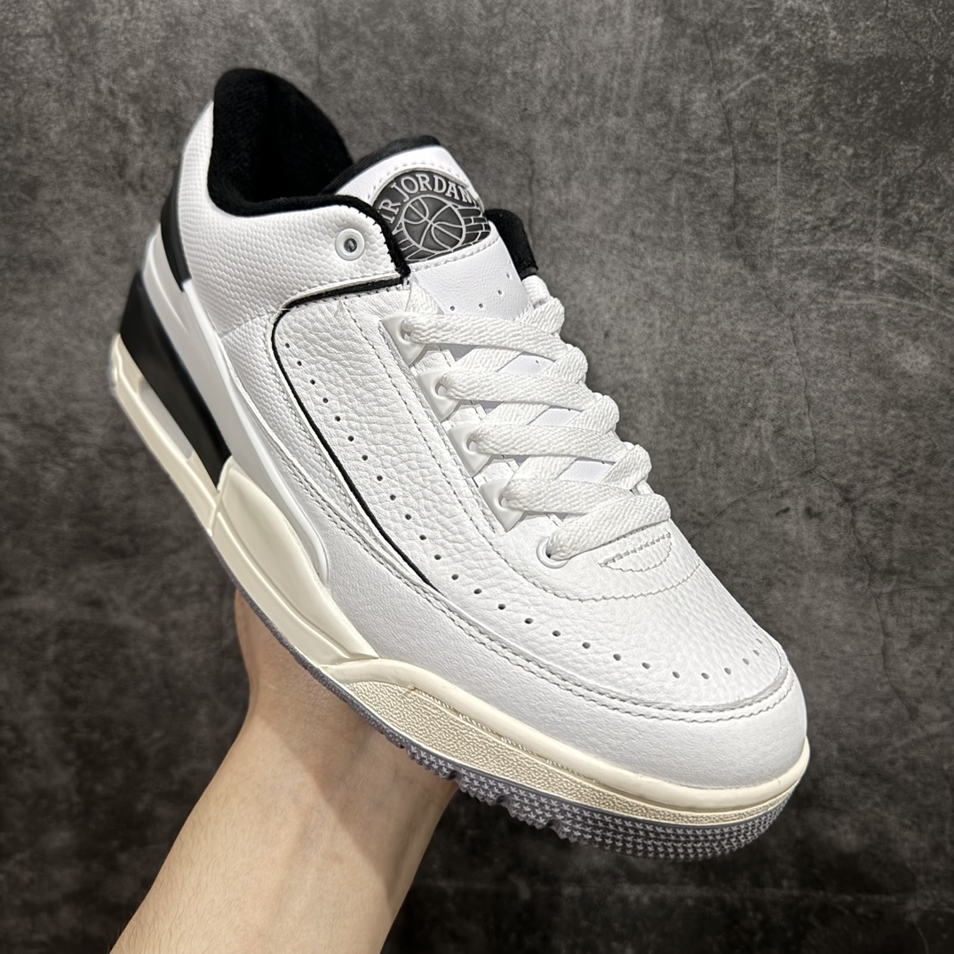 350 【纯原头层版】Air Jordan 2/3 Retro AJ2/3 乔2/3白黑色 低帮篮球鞋 FD0383-100