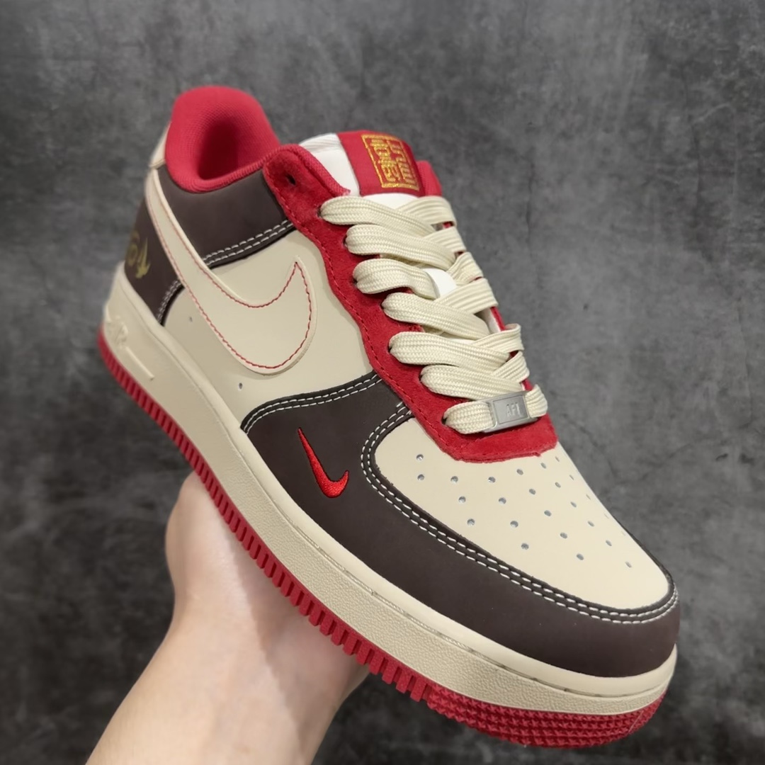 公司级NikeAirForce1Low07龙年限定黄棕红原楦头原纸板打造纯正低帮空军版型专注外贸渠道全掌