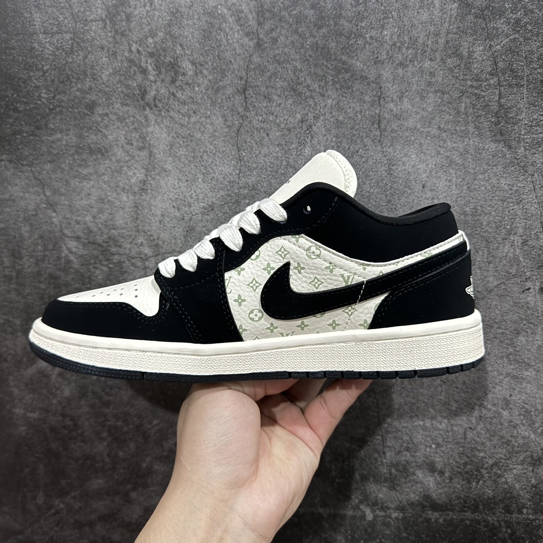 280 【定制版】Air Jordan 1 Low AJ1 乔1 LV联名-黑白熊猫 高端定制低帮文化休闲板鞋 SJ9950-001