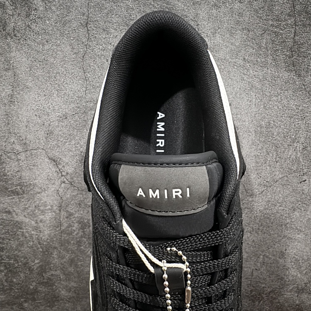 450 【广东纯原版本】Amiri 埃米尔 Skeleton Low-Skel top Sneakers 骨骼系列 低帮休闲板鞋 黑白闪粉 原版一比一开发 大货相似度百分之98起步 全套原版包装已经复刻到缝隙全新订单出货 市售最高版本 外贸 平台高端零售专供品质 原版皮料打造 正确骨头形状 鞋舌外翻细节 头层牛皮双层加厚鞋面 鞋帮侧面骨头采用两张牛皮贴合处理 立体感更好 皮料切口均油边处理 定制金属LOGO铭牌及吊牌 及其复杂的工艺已经完全攻克 可对比市面任何版本 尺码：36 37 38 39 40 41 42 43 44 45 编码：HH480500