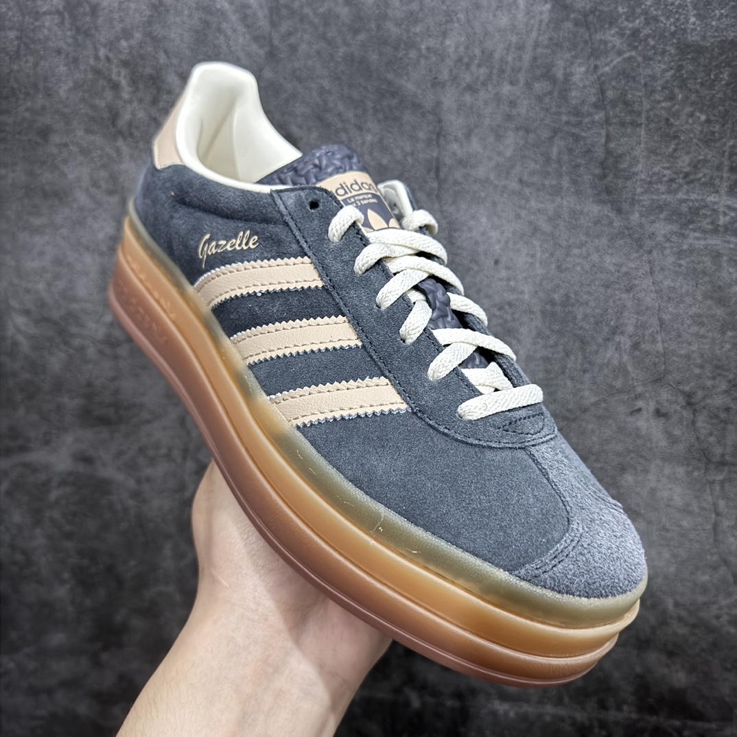 220 【渠道纯原】Ad Originals Gazelle Bold IE0428 三叶草厚底休闲防滑耐磨低帮板鞋