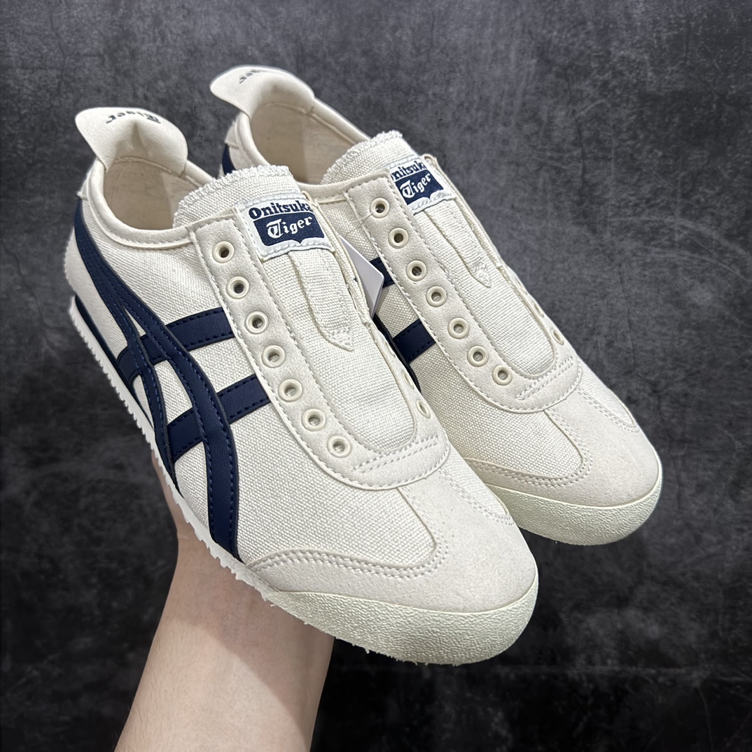 【PH纯原】Asics Onitsuka Tiger MEXICO 66 亚瑟士鬼冢虎复古经典板鞋 白藏青色nn印尼厂Oem原单材料 除成型在PT外n其余全部客供材料 淘宝B级代购店铺内供💯n四联官方吊牌 乳胶组合鞋垫、羊皮纸质中底 不用宰手买专柜 这里满足你👊🏼 全新工厂开发 一线品质 全部原鞋一比一开发 Size：36-46 全码出货 编码：T1190200-鞋库