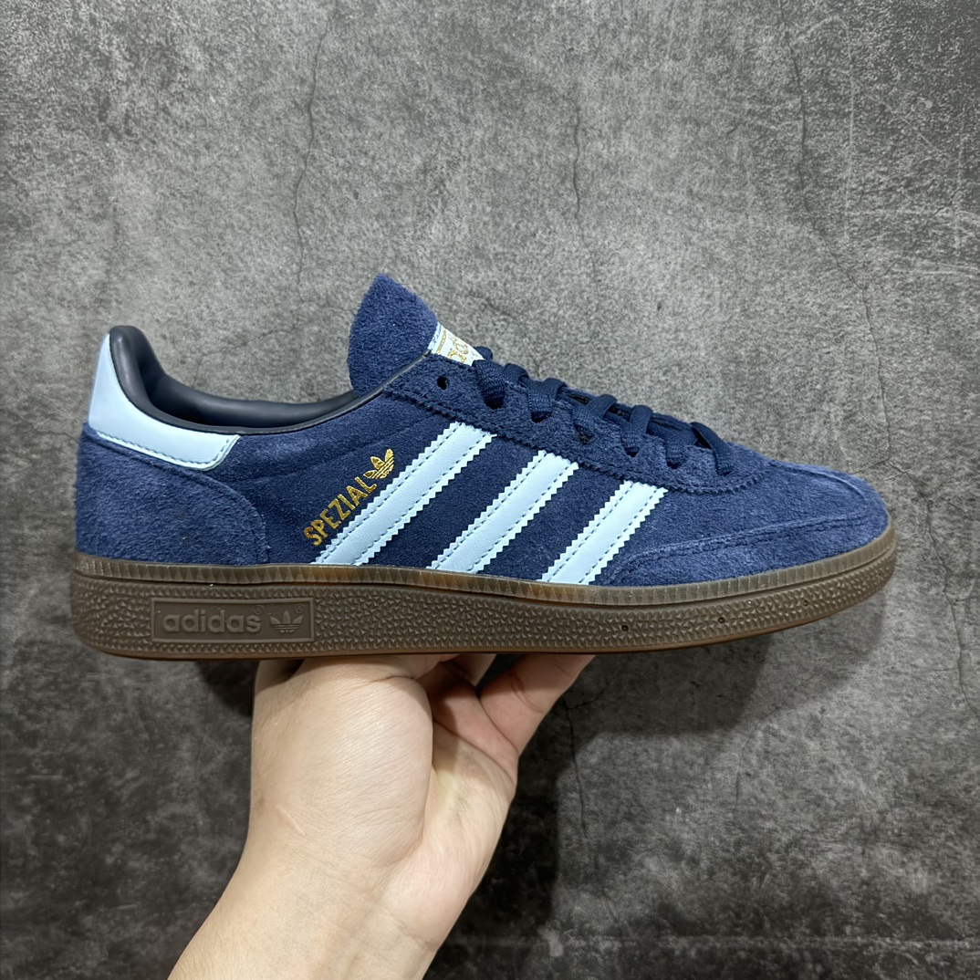 210 【Top纯原版】Adidas Handball Spezial 阿迪达斯经典款反毛皮复古休闲板鞋 深蓝生胶BD7633