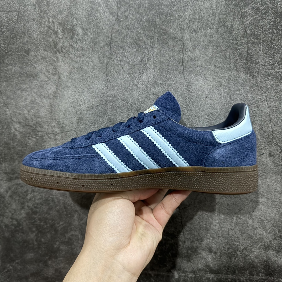 210 【Top纯原版】Adidas Handball Spezial 阿迪达斯经典款反毛皮复古休闲板鞋 深蓝生胶BD7633