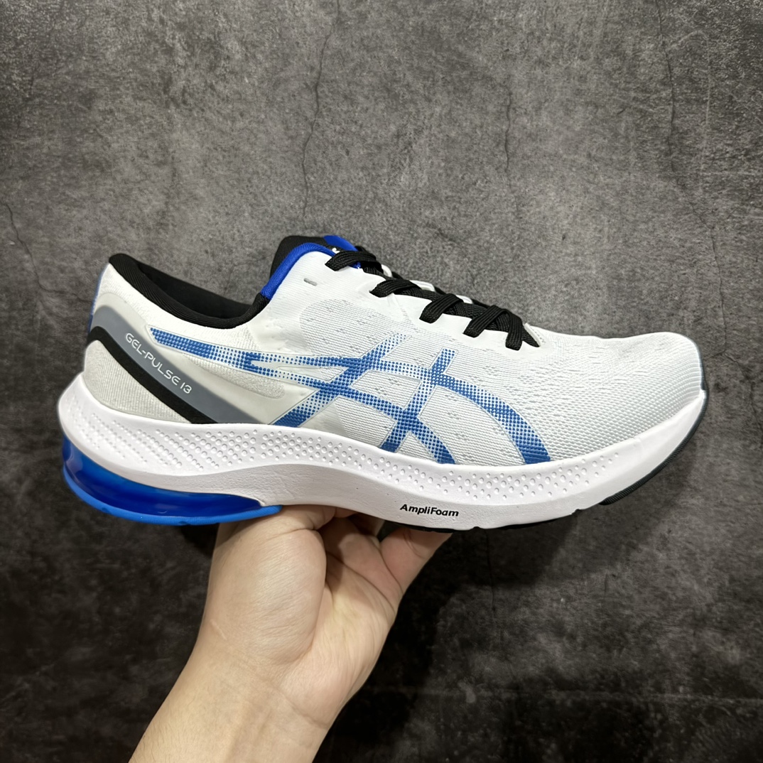 【公司级】ASICS Onitsuka Gel-Pulse 13 亚瑟士轻量跑鞋 超轻量专业运动慢跑鞋n进口双层丝纤维工程网布鞋面轻量舒适透气材质中底3D可视GEL缓震胶效果升级FLYTEFOAM BLAST全新缓震中底部位科技材质  尺码：40 40.5 41.5 42 42.5 43.5 44 45 编码：JZ220240-莆田鞋批发中心