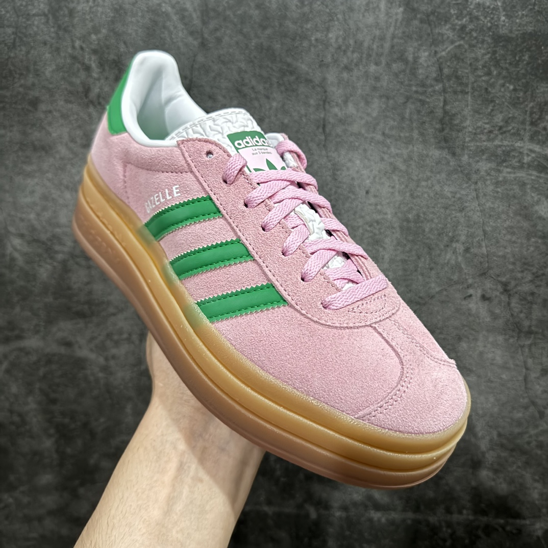 220 【渠道纯原】Ad Originals Gazelle Bold IE0420 三叶草厚底休闲防滑耐磨低帮板鞋