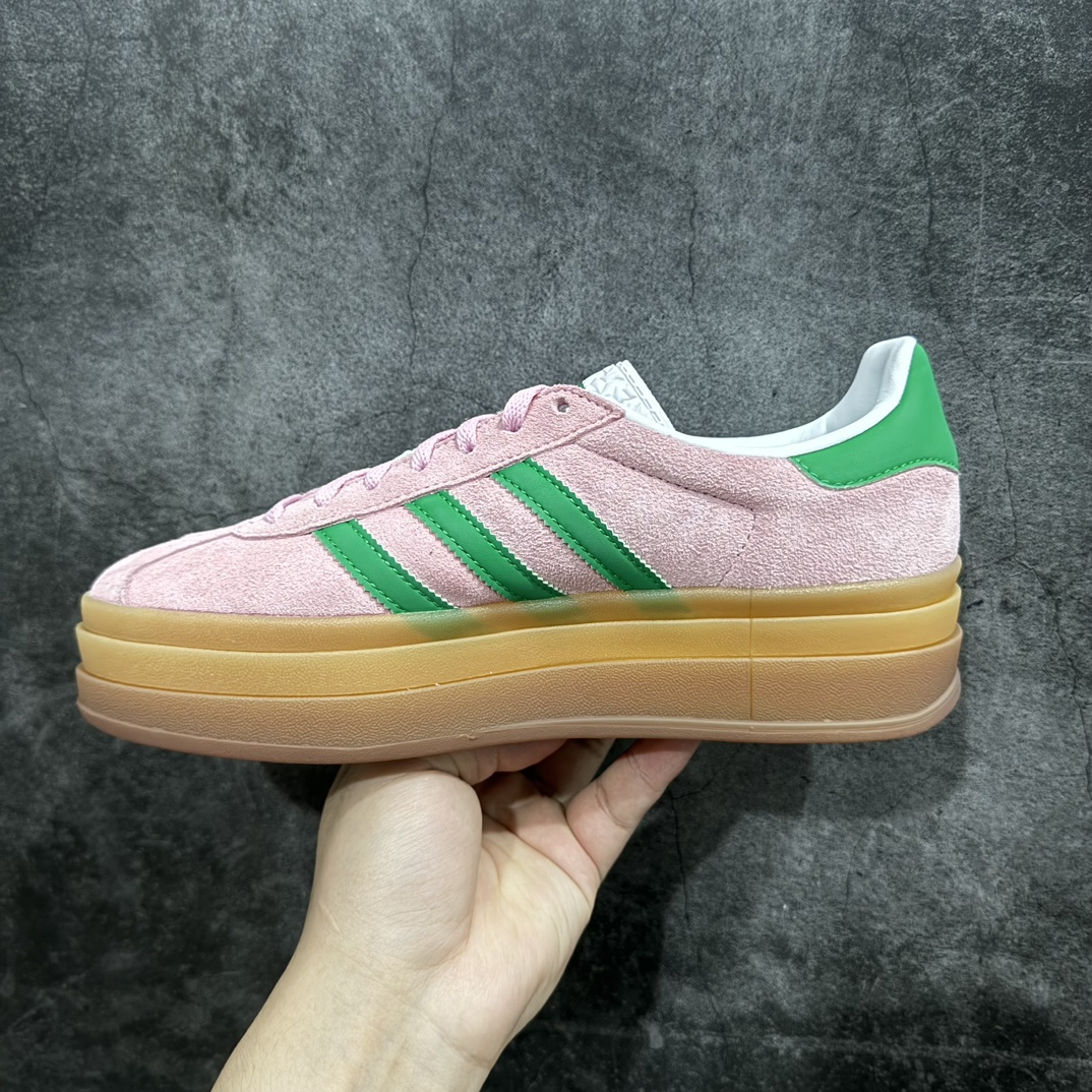 220 【渠道纯原】Ad Originals Gazelle Bold IE0420 三叶草厚底休闲防滑耐磨低帮板鞋