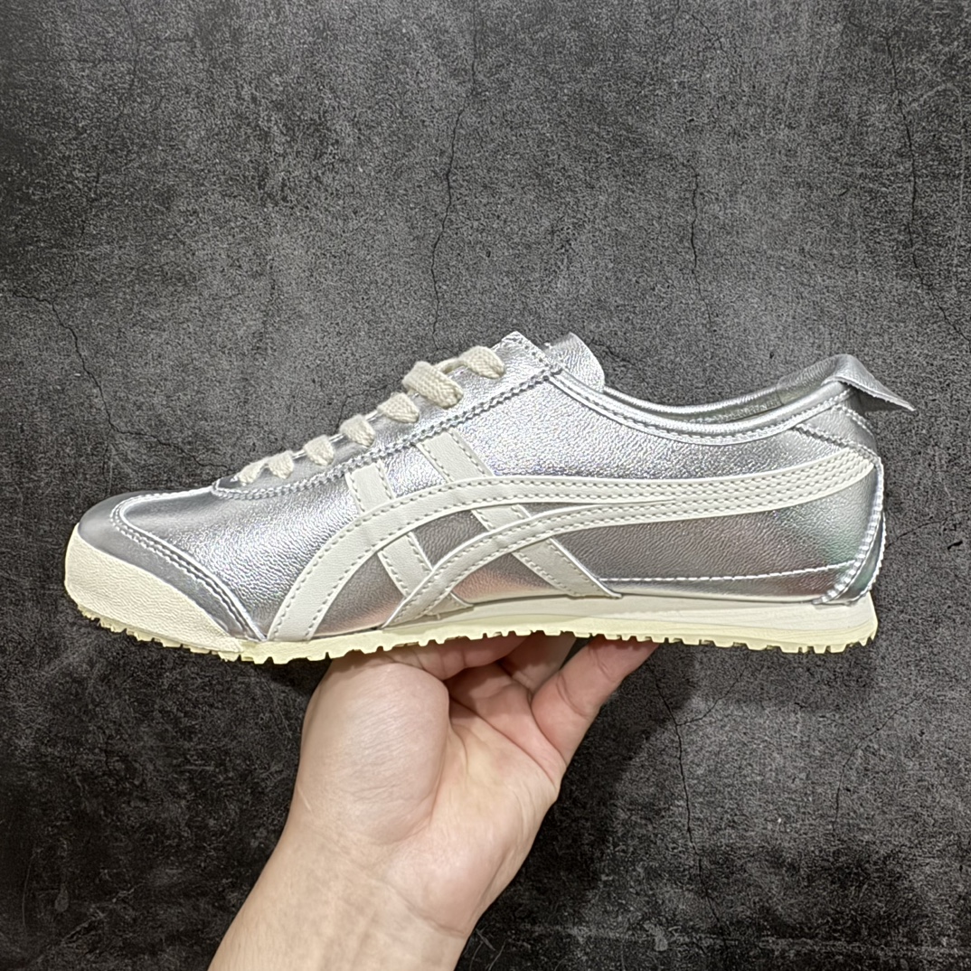 图片[2]-【PH纯原】Asics Onitsuka Tiger MEXICO 66 亚瑟士鬼冢虎复古经典板鞋 银白色nn印尼厂Oem原单材料 除成型在PT外n其余全部客供材料 淘宝B级代购店铺内供💯n四联官方吊牌 乳胶组合鞋垫、羊皮纸质中底 不用宰手买专柜 这里满足你👊🏼 全新工厂开发 一线品质 全部原鞋一比一开发 Size：36-46 全码出货 编码：T1240260-莆田鞋批发中心