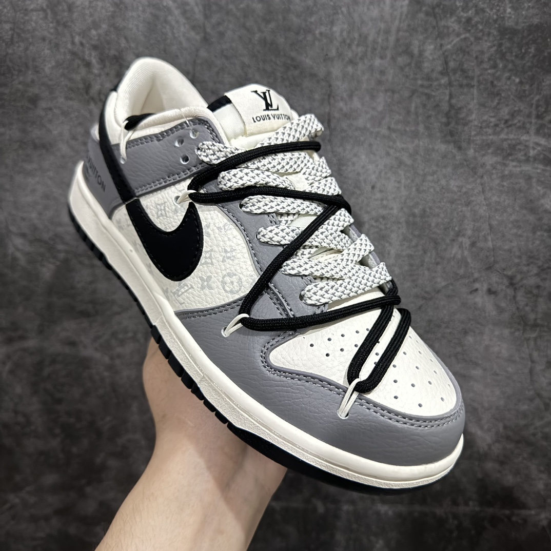 图片[3]-【定制版】Nk SB Dunk Low LV联名-星空灰 周年高端定制 低帮休闲板鞋 JJ5688-104rn#定制鞋盒 大厂纯原品质出货 超高清洁度 皮料切割干净无任何毛边 细节完美 r 尺码：36 36.5 37.5 38 38.5 39 40 40.5 41 42 42.5 43 44 44.5 45  编码：HXS340360-鞋库