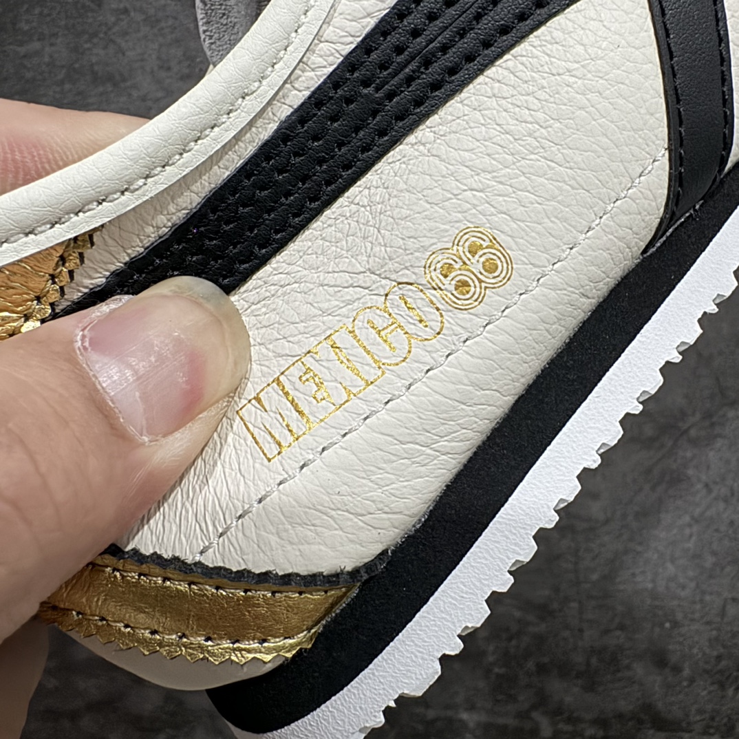 图片[2]-【PH纯原】Asics Onitsuka Tiger MEXICO 66 亚瑟士鬼冢虎复古经典板鞋 米黑金色nn印尼厂Oem原单材料 除成型在PT外n其余全部客供材料 淘宝B级代购店铺内供💯n四联官方吊牌 乳胶组合鞋垫、羊皮纸质中底 不用宰手买专柜 这里满足你👊🏼 全新工厂开发 一线品质 全部原鞋一比一开发  货号：DL408-9001 Size：36-46 全码出货 编码：T1230250-鞋库