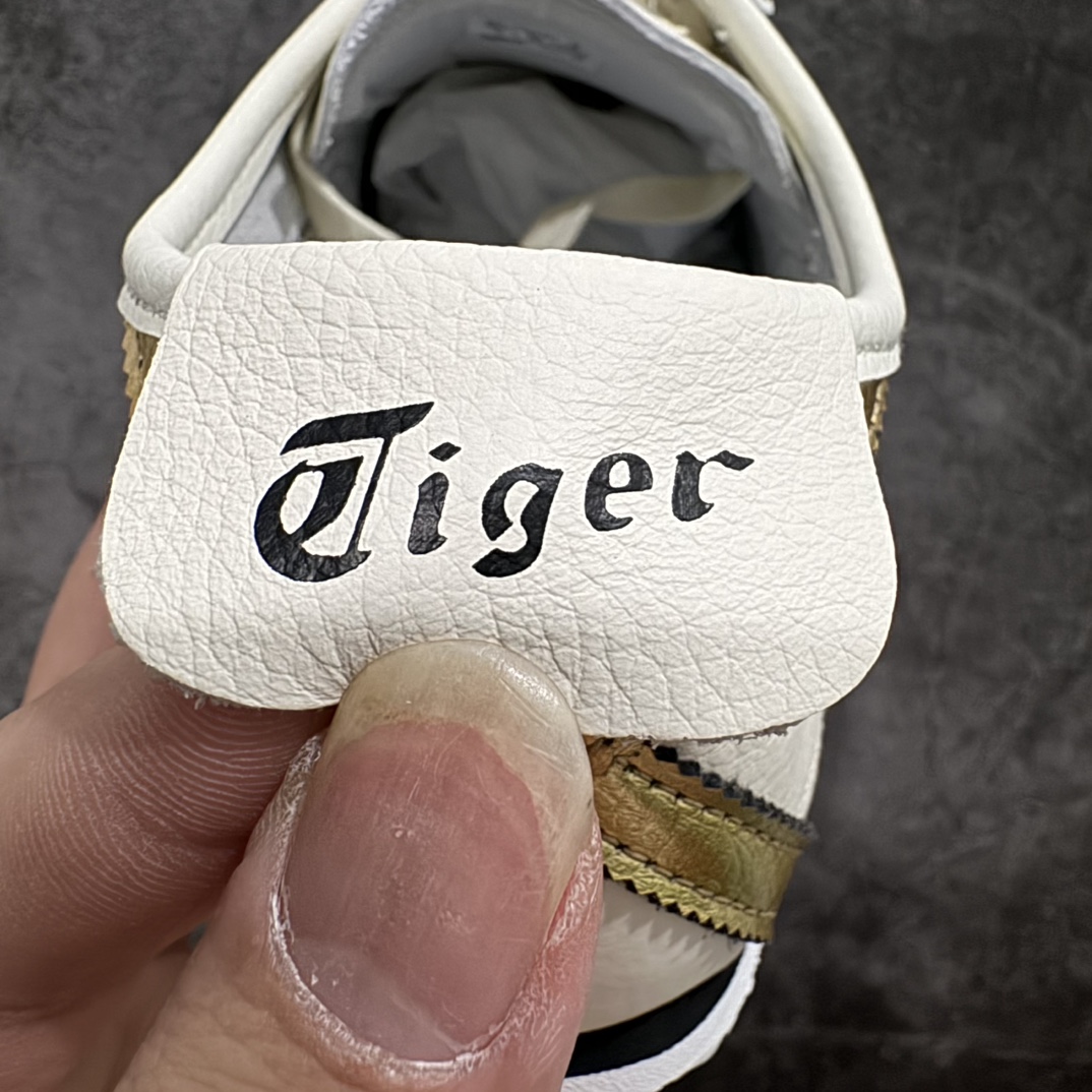 图片[3]-【PH纯原】Asics Onitsuka Tiger MEXICO 66 亚瑟士鬼冢虎复古经典板鞋 米黑金色nn印尼厂Oem原单材料 除成型在PT外n其余全部客供材料 淘宝B级代购店铺内供💯n四联官方吊牌 乳胶组合鞋垫、羊皮纸质中底 不用宰手买专柜 这里满足你👊🏼 全新工厂开发 一线品质 全部原鞋一比一开发  货号：DL408-9001 Size：36-46 全码出货 编码：T1230250-鞋库