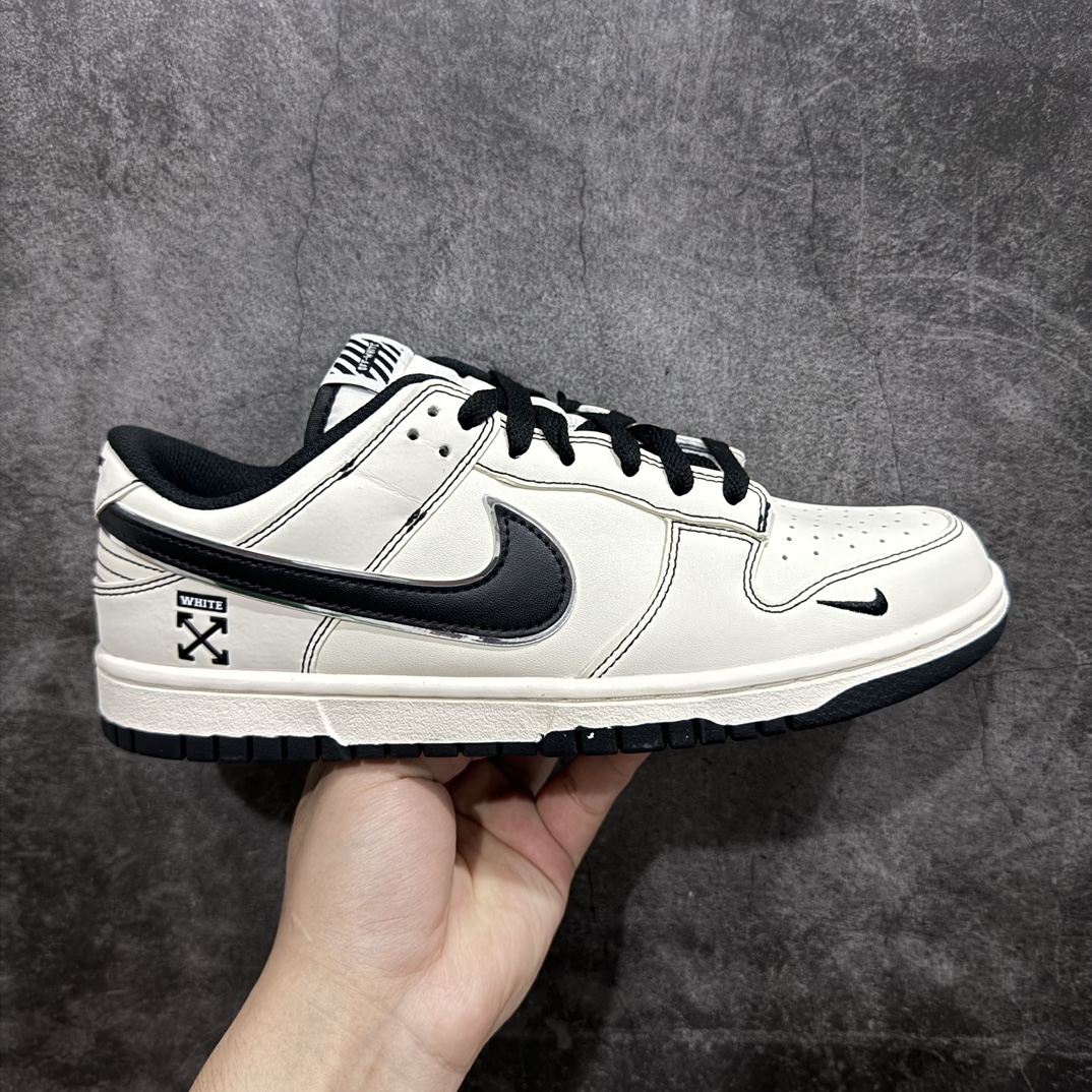 【定制版】Nk SB Dunk Low OFF-WHITE联名-米黑勾 周年高端定制 低帮休闲板鞋 DJ2024-003rn#定制鞋盒 大厂纯原品质出货 超高清洁度 皮料切割干净无任何毛边 细节完美 r 尺码：36 36.5 37.5 38 38.5 39 40 40.5 41 42 42.5 43 44 44.5 45  编码：HXS320340-鞋库