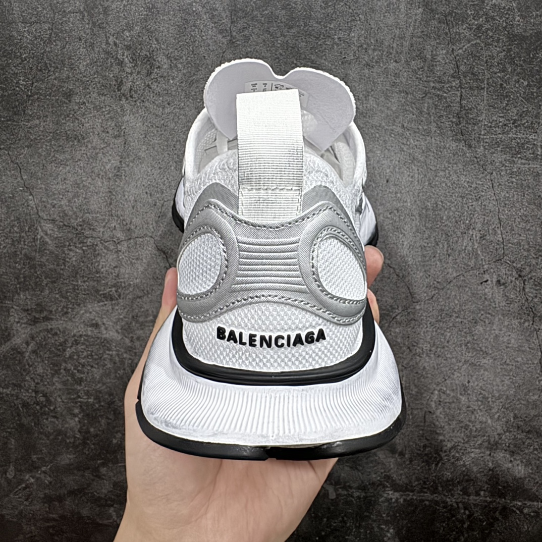 250 【性价比版本】巴黎世家BALENCIAGA Circuit Sneakers 环道系列低帮慢跑鞋“网织银白黑LOGO”793944 WFLGY 9100 HMKB4A9