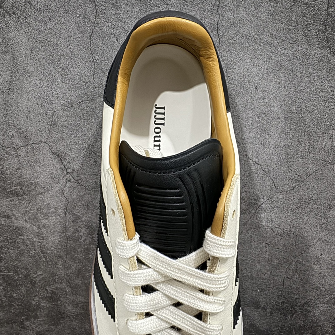 总裁版 JJJJound x AD Originals Samba Classic”Studded Pack Black”桑巴舞系列绅士德训足球风百搭低帮休闲运动板鞋 联名奶白灰黑 ID8708