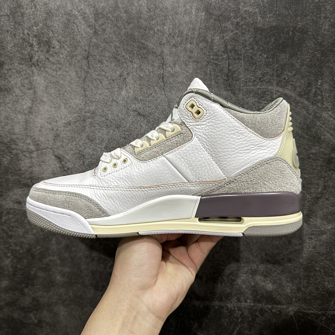 纯原2AMaManiérexAirJordanAJ3RetroAMM联名白紫灰DH3434-110圈内最