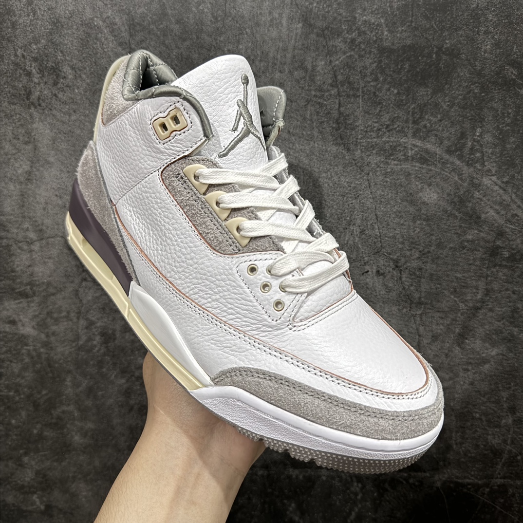 纯原2AMaManiérexAirJordanAJ3RetroAMM联名白紫灰DH3434-110圈内最