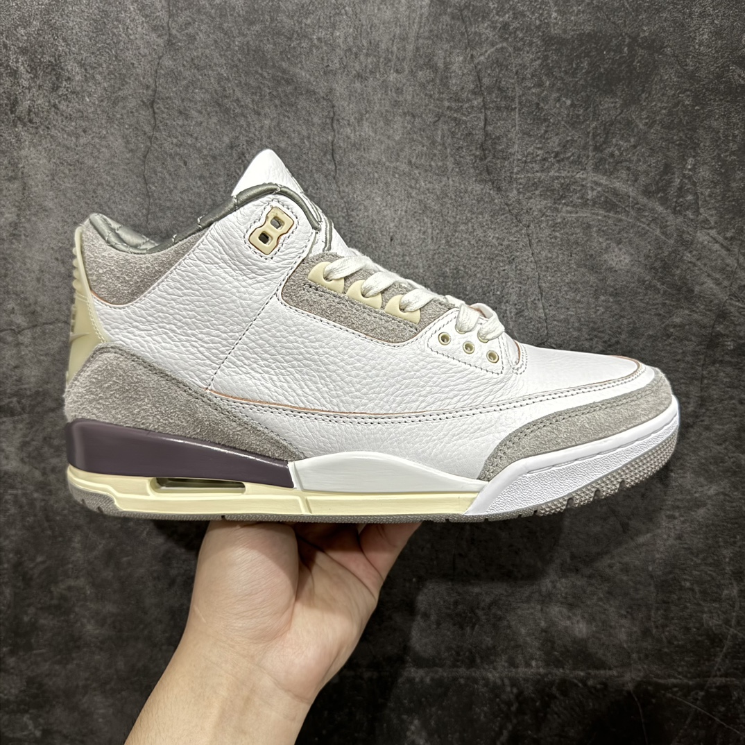 纯原2AMaManiérexAirJordanAJ3RetroAMM联名白紫灰DH3434-110圈内最