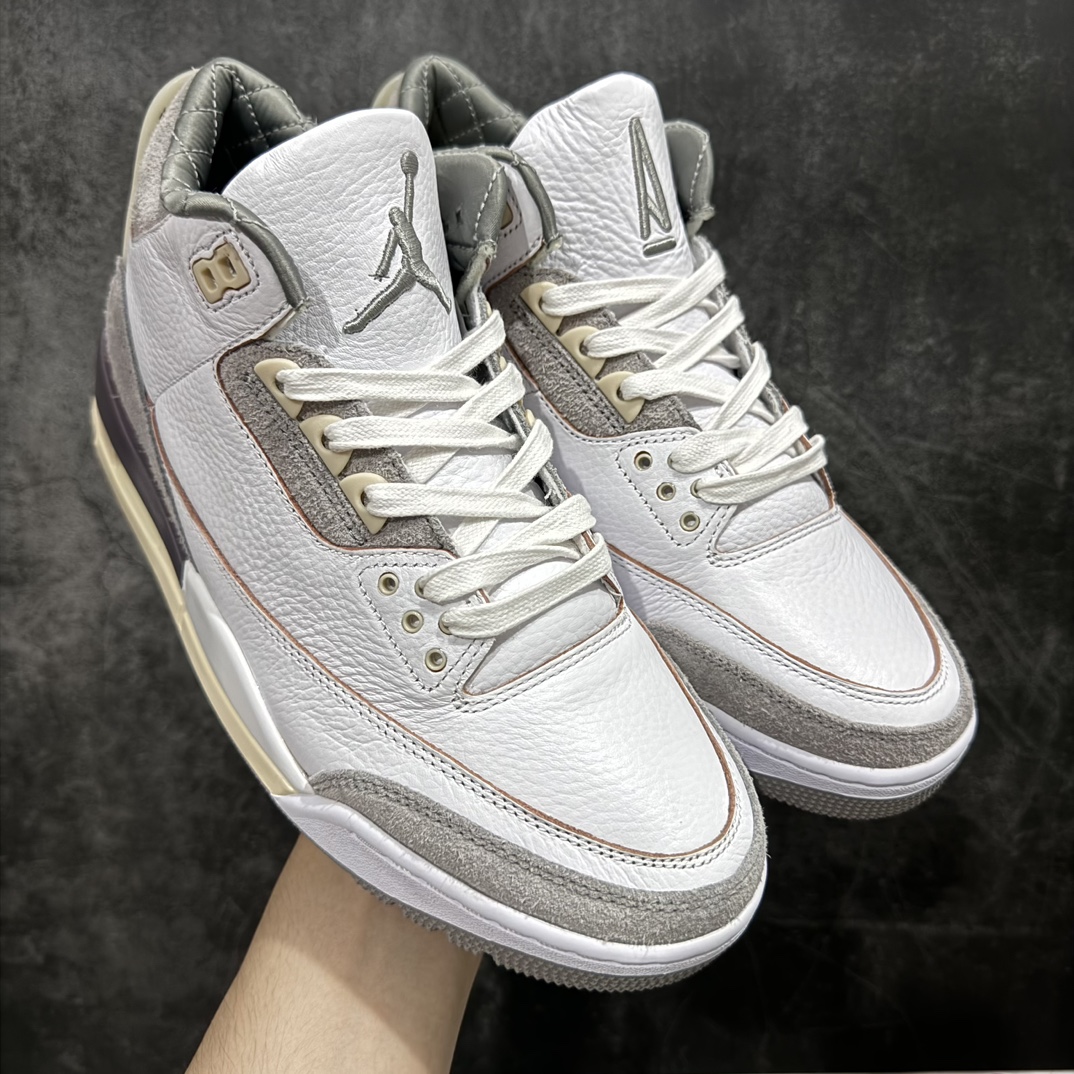 纯原2AMaManiérexAirJordanAJ3RetroAMM联名白紫灰DH3434-110圈内最