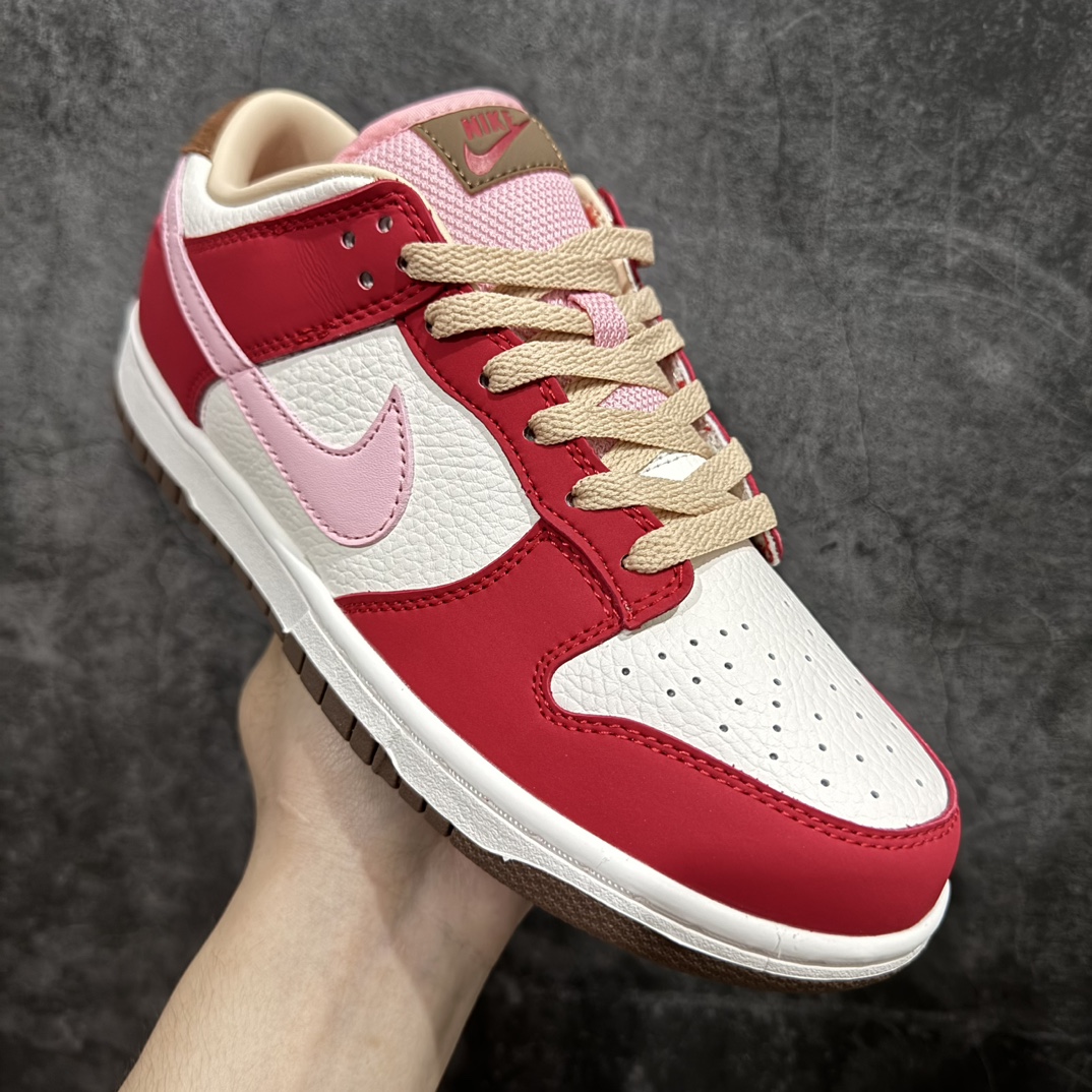 纯原Z版 Nk Dunk Low ”Bacon” 耐克 SB 低帮 白红粉 培根色 SB低帮休闲板鞋 FB7910-600