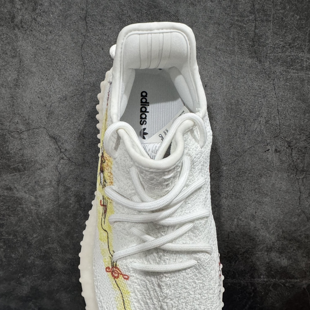 图片[8]-【DIY定制涂鸦】 白冰淇淋 涂鸦眼镜nYeezy boost 350v2 全白2.0涂鸦n巴斯夫纯原大厂出品 板型细节都是满配n得物在售款 细节一直 上脚与众不同 相当nice 尺码：36-47 编码：NM330370-莆田鞋批发中心