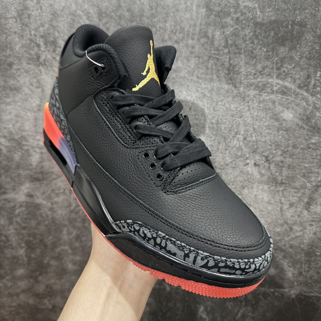 图片[3]-【OG纯原】J Balvin x Air Jordan 3 Retron黑彩虹渐变笑脸 OG纯原生产线出品nOG纯原最高工艺制作 原装原材料组装n#原厂楦、纸板开发 最纯正三代版型n#原底真实气垫 回弹反馈充足n完美鞋楦打造 市面最高工艺一切细节如图实拍 所见所得‼ 货号：FN0344-001nSize: 36 36.5 37.5 38 38.5 40 40.5 41 42 42.5 43 44 44.5 45 46 47.5 编码：OG520540-鞋库