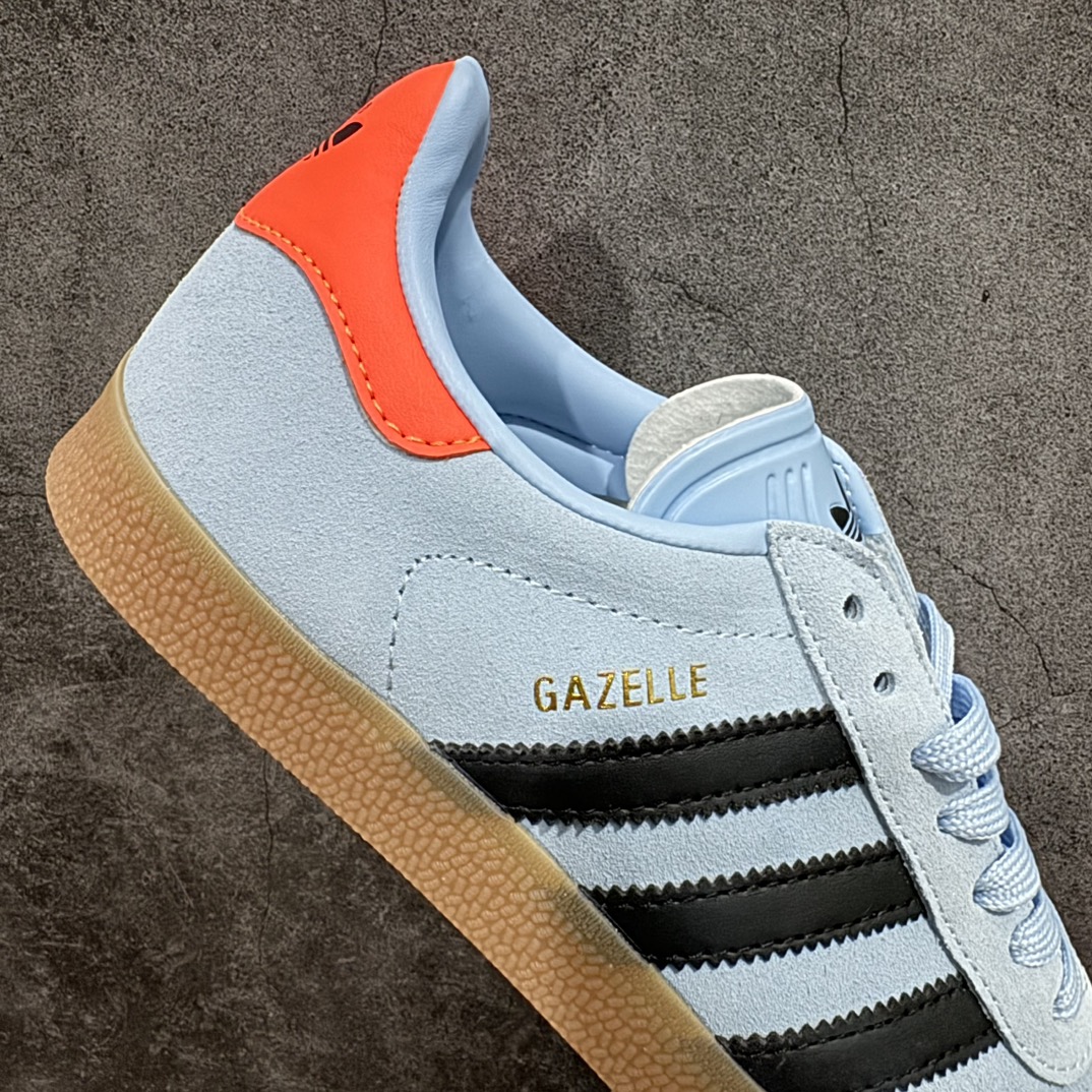 图片[7]-【正确版】adidas originals GAZELLE INDOOR 舒适休闲 防滑轻便 低帮 板鞋 蓝色 JI2076nn高端零售特供批次原厂定制长毛翻毛皮组合环保纤维革鞋面材质内置环保海玻璃鞋垫外置RB橡胶大底 产品品控稳定性领先行业原厂全套原楦原纸板冲刀磨具开发 原厂皮料加持原厂港宝加持定型后跟R度完美  尺码：35-45 编码：DZTB230250-鞋库