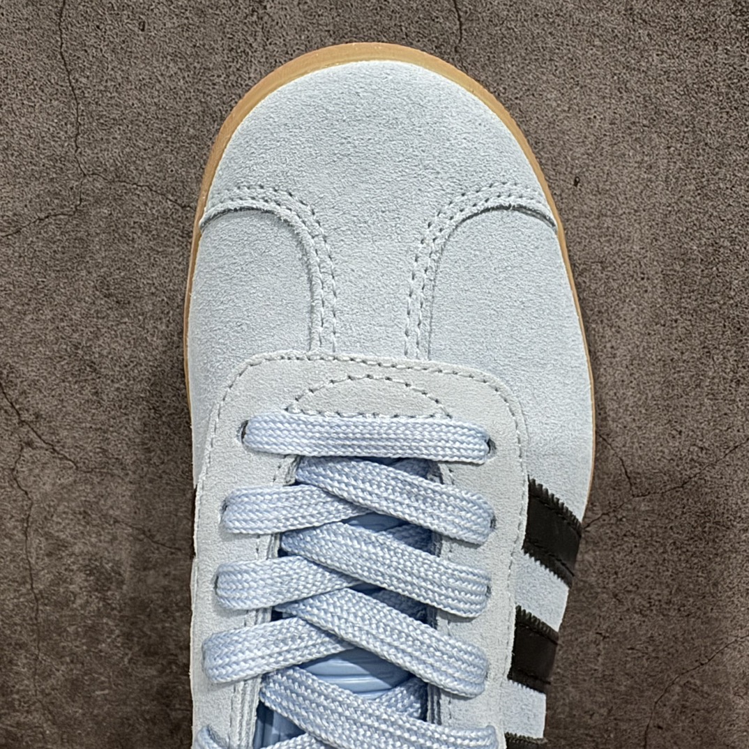 图片[5]-【正确版】adidas originals GAZELLE INDOOR 舒适休闲 防滑轻便 低帮 板鞋 蓝色 JI2076nn高端零售特供批次原厂定制长毛翻毛皮组合环保纤维革鞋面材质内置环保海玻璃鞋垫外置RB橡胶大底 产品品控稳定性领先行业原厂全套原楦原纸板冲刀磨具开发 原厂皮料加持原厂港宝加持定型后跟R度完美  尺码：35-45 编码：DZTB230250-鞋库