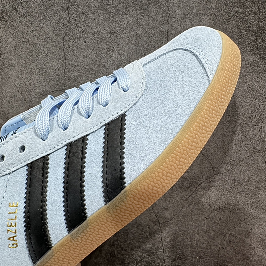 图片[6]-【正确版】adidas originals GAZELLE INDOOR 舒适休闲 防滑轻便 低帮 板鞋 蓝色 JI2076nn高端零售特供批次原厂定制长毛翻毛皮组合环保纤维革鞋面材质内置环保海玻璃鞋垫外置RB橡胶大底 产品品控稳定性领先行业原厂全套原楦原纸板冲刀磨具开发 原厂皮料加持原厂港宝加持定型后跟R度完美  尺码：35-45 编码：DZTB230250-鞋库