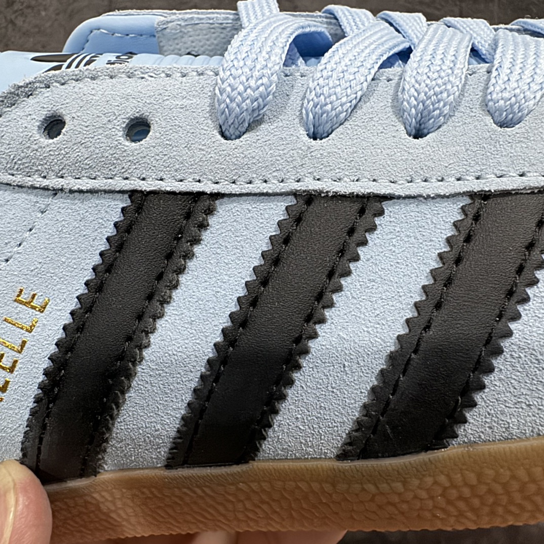 图片[3]-【正确版】adidas originals GAZELLE INDOOR 舒适休闲 防滑轻便 低帮 板鞋 蓝色 JI2076nn高端零售特供批次原厂定制长毛翻毛皮组合环保纤维革鞋面材质内置环保海玻璃鞋垫外置RB橡胶大底 产品品控稳定性领先行业原厂全套原楦原纸板冲刀磨具开发 原厂皮料加持原厂港宝加持定型后跟R度完美  尺码：35-45 编码：DZTB230250-鞋库