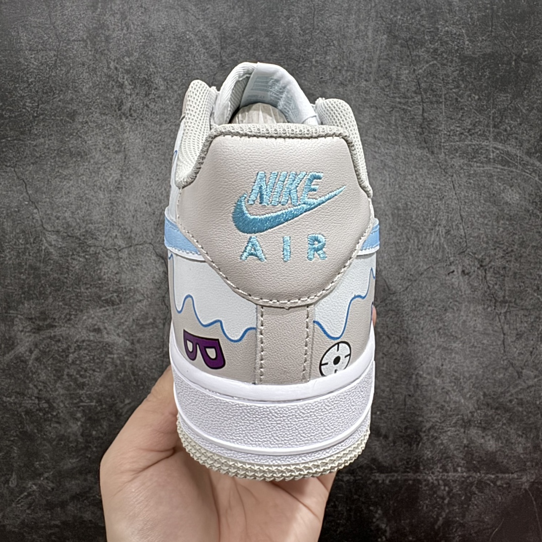 官方爆款定制二次元主题NikeAirForce1Low07雪山配色涂鸦空军一号低帮休闲板鞋定制皮料原厂3