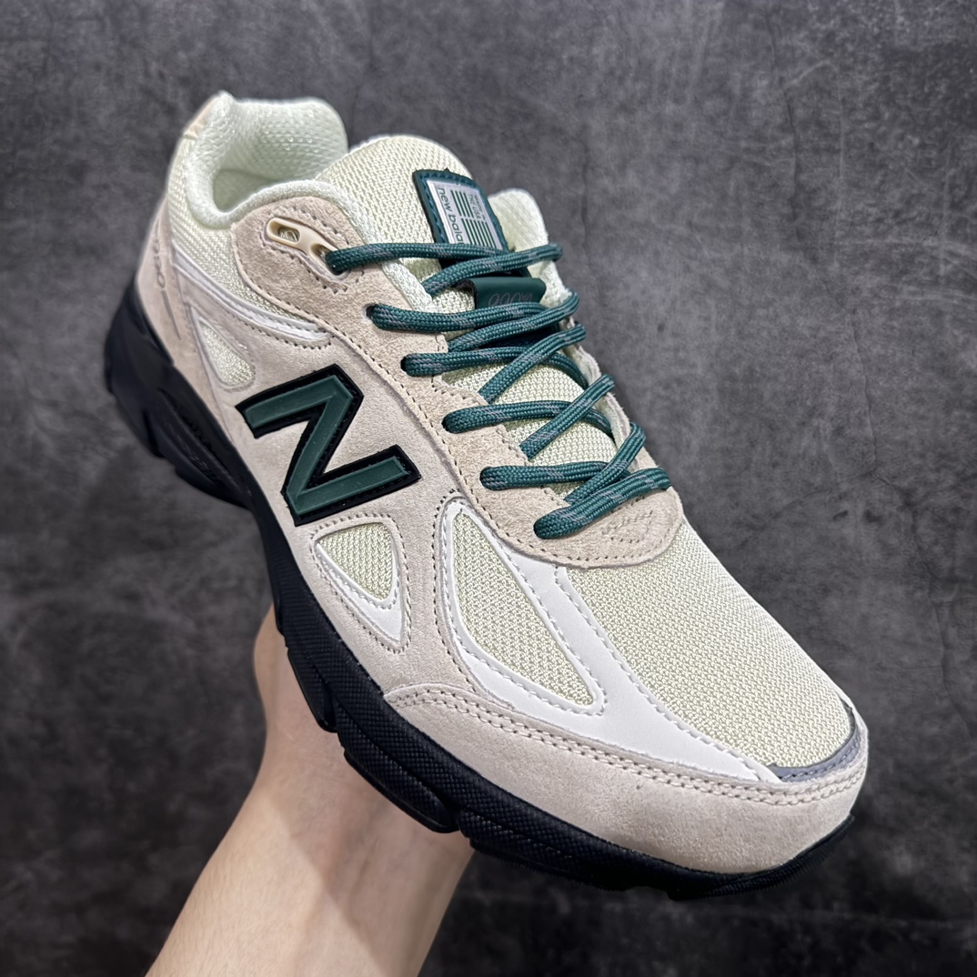 图片[3]-【R版】New Balance NB 990 V4 “Macadamia Nut”复古 百搭舒适 网布猪皮减震耐磨 低帮 休闲跑步鞋 男款 白绿鞋 U990GB4nn升级原楦原纸版数据开发版型n采用台产进口猪巴革组合网织鞋面材质n全新开发6层组合底模精密开发n中底嵌入碳板缓震及后跟嵌入TPU装饰条稳固 尺码：36 37 37.5 38 38.5 39 40 40.5 41.5 42 42.5 43 44 45 编码：LDS250270-鞋库