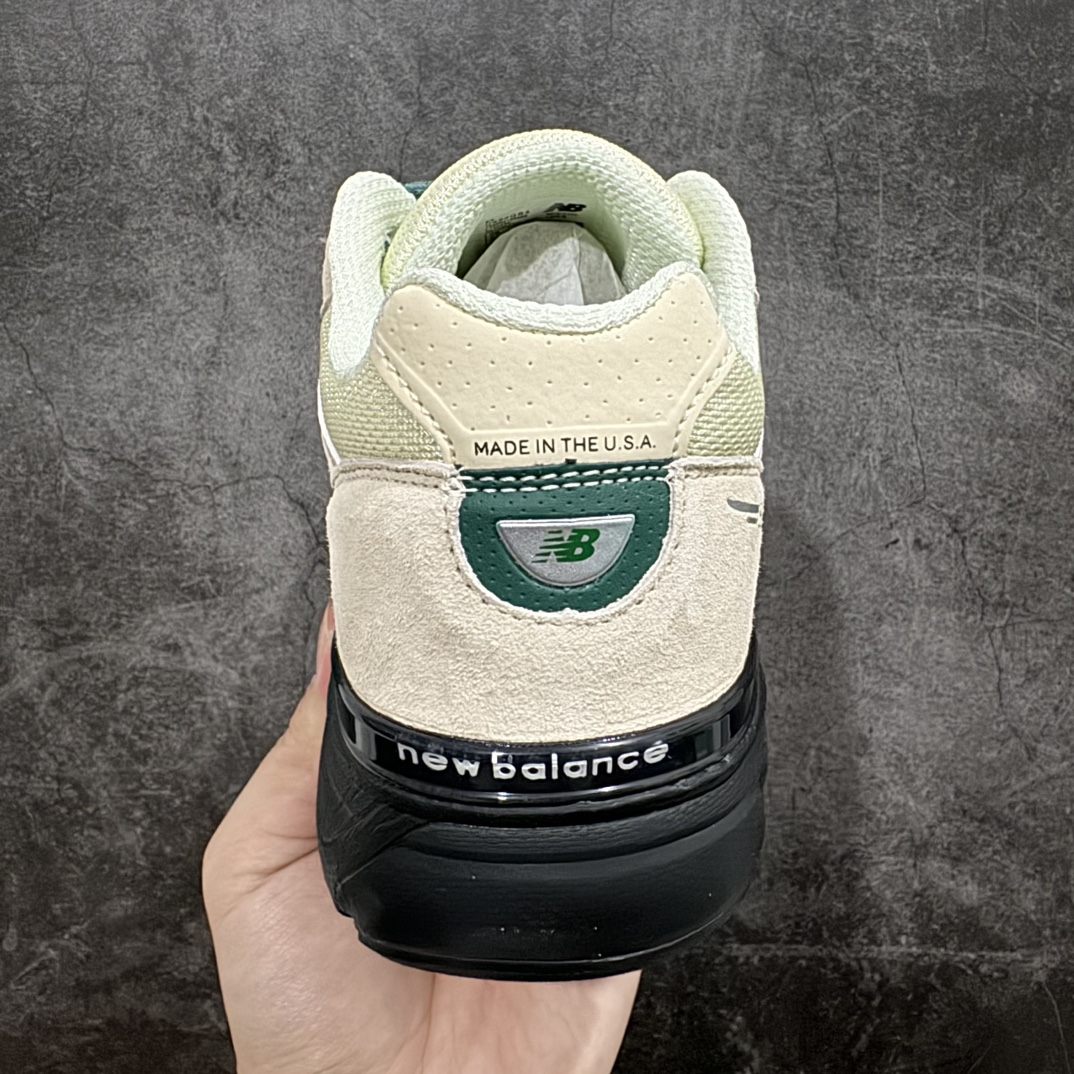 图片[4]-【R版】New Balance NB 990 V4 “Macadamia Nut”复古 百搭舒适 网布猪皮减震耐磨 低帮 休闲跑步鞋 男款 白绿鞋 U990GB4nn升级原楦原纸版数据开发版型n采用台产进口猪巴革组合网织鞋面材质n全新开发6层组合底模精密开发n中底嵌入碳板缓震及后跟嵌入TPU装饰条稳固 尺码：36 37 37.5 38 38.5 39 40 40.5 41.5 42 42.5 43 44 45 编码：LDS250270-鞋库