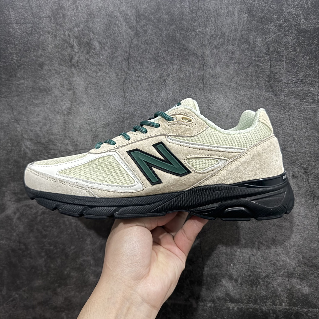 图片[2]-【R版】New Balance NB 990 V4 “Macadamia Nut”复古 百搭舒适 网布猪皮减震耐磨 低帮 休闲跑步鞋 男款 白绿鞋 U990GB4nn升级原楦原纸版数据开发版型n采用台产进口猪巴革组合网织鞋面材质n全新开发6层组合底模精密开发n中底嵌入碳板缓震及后跟嵌入TPU装饰条稳固 尺码：36 37 37.5 38 38.5 39 40 40.5 41.5 42 42.5 43 44 45 编码：LDS250270-鞋库