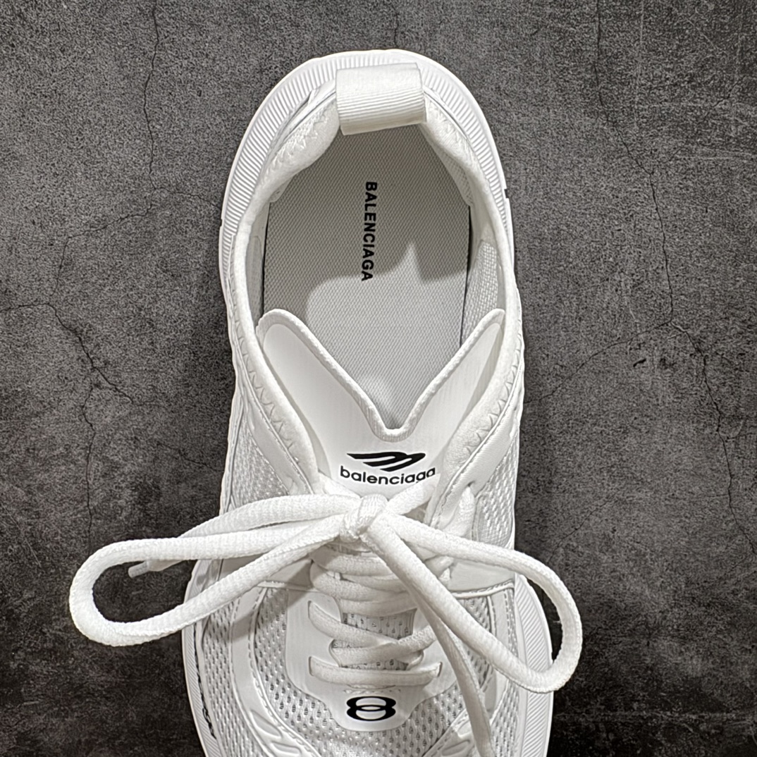 图片[8]-【XA版】巴黎世家BALENCIAGA Circuit Sneakers 环道系列低帮复古阔型底姥爹风潮流百搭休闲慢跑鞋 13代 纯白色nn原厂原档案开发 原盒原标原厂组合底开模 采用原厂材料n所有细节做工全方位比对原鞋n从里到外一切百分百还原官方配置nn此代设计真真的打破了巴黎世家以往的风格路线 整体鞋身采用透气网面 纳米材料 加上轻度的做旧风格 脚感真真的超级轻盈 整体延续了运动鞋的设计流线 上脚轻盈舒适 相比于之前巴黎夸张的版型 真真的夏季运动跑步鞋  尺码：35-46全码出货 编码：DF370390-鞋库