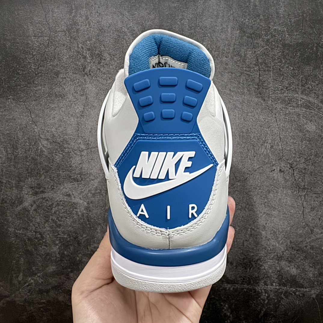 GAT原厂皮版 男女码 Air Jordan 4 Retro ”Military Blue” AJ4 乔4白蓝灰元年配色 FV5029-141