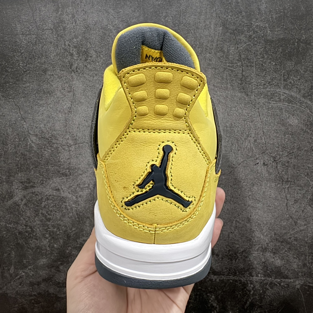 GAT原厂皮版 男女码 Air Jordan AJ4 Retro 电母 黄色闪电 314254-702