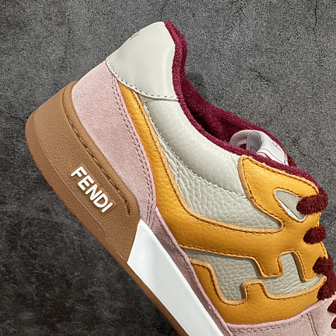 图片[7]-【广东纯原礼盒版本】FENDI 芬迪 Match Sneakers 低帮运动鞋nFendi芬迪情侣款休闲鞋 独家定制n全身20几个细节点全部做到一致还原吊打市面所有版本独家原装套装配件官方同源渠道原装订单 全套专柜包装物及配件n鞋底嵌入核心防伪芯片感应装置FENDI芬迪match最新爆款情侣款运动鞋板鞋n原版购入 高工艺无缝细空胶技术，贴楦误差0.05mm,鞋底采用固特异内外锁死工艺，最大限度弯折永不开胶，原鞋一致效果环保无味 鞋面采用麂皮和皮革拼接组合 logo内里采用毛巾绒里 上脚超级柔软 轻便 舒适搭配卫衣  尺码：35 36 37 38 39 40 41 42 43 44 45 46 编码：HH380420-鞋库