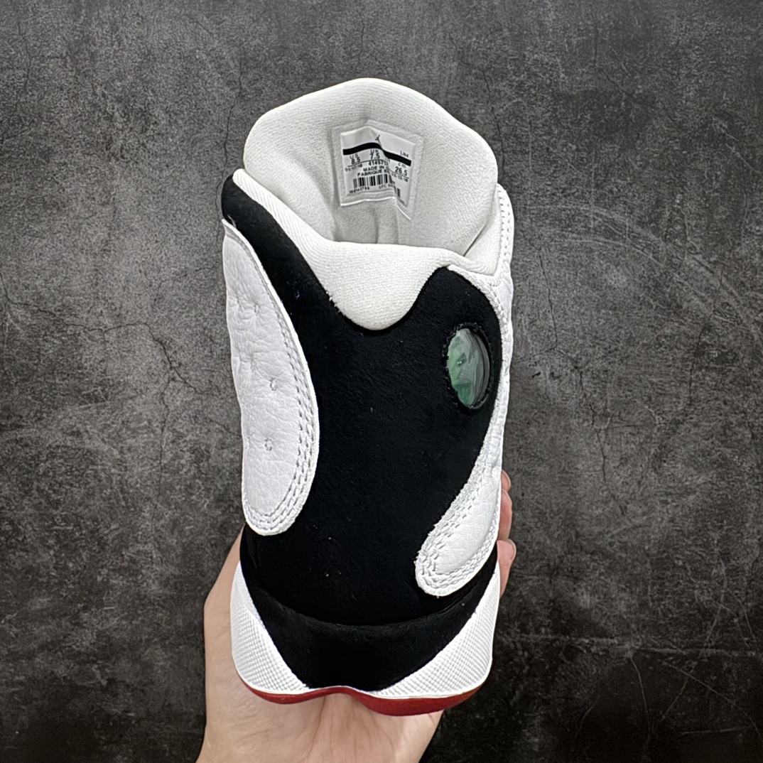 图片[4]-【DG2.0纯原】Air Jordan AJ13 Retro 黑白熊猫 414571-104n外贸特供批次 原楦原档案数据开模打造 公司渠道原装全息3D猫眼 原鞋开发 版型近乎零偏差 采购原厂皮料 LOGO五金部件高价开发私模 杜绝一眼假版本 原厂档案开模大底 共3层贴合工艺 三层中间加入海玻璃缓震鞋垫 大底采用进口一次MD而非市面二次MD低价原料成型 进口MD材料异味较少比原鞋还少 市面异味大刺鼻Size：40.5 41 42 42.5 43 44 44.5 45 46 47.5 48.5 编码：LJQ420450-莆田鞋批发中心