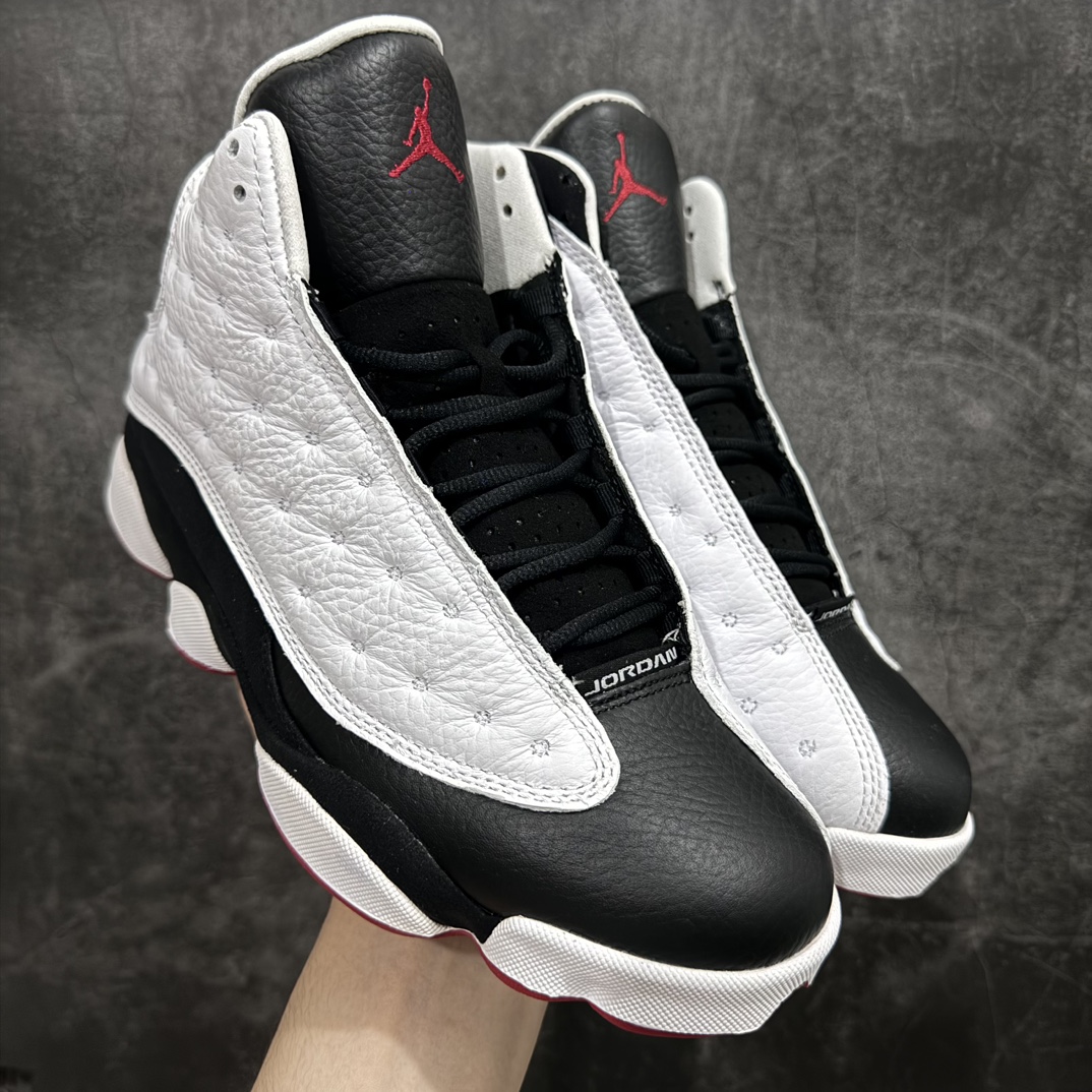 【DG2.0纯原】Air Jordan AJ13 Retro 黑白熊猫 414571-104n外贸特供批次 原楦原档案数据开模打造 公司渠道原装全息3D猫眼 原鞋开发 版型近乎零偏差 采购原厂皮料 LOGO五金部件高价开发私模 杜绝一眼假版本 原厂档案开模大底 共3层贴合工艺 三层中间加入海玻璃缓震鞋垫 大底采用进口一次MD而非市面二次MD低价原料成型 进口MD材料异味较少比原鞋还少 市面异味大刺鼻Size：40.5 41 42 42.5 43 44 44.5 45 46 47.5 48.5 编码：LJQ420450-莆田鞋批发中心