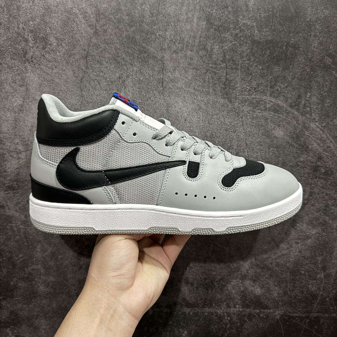 【纯原z版】Travis Scott x Nike Mac Attack 倒钩 中帮 板鞋 男女同款 灰蓝 HF4198-001n整双鞋合OG的经典配色非常接近 而且皮革网布的材质也非常符合OG的气质 后跟位置的Cactus Jack 字体彰显联名身份 真真的 Travis Scott 平民款 市场第一家 原鞋原纸板开发的 尺码：36-47.5 编码：LL280300-鞋库