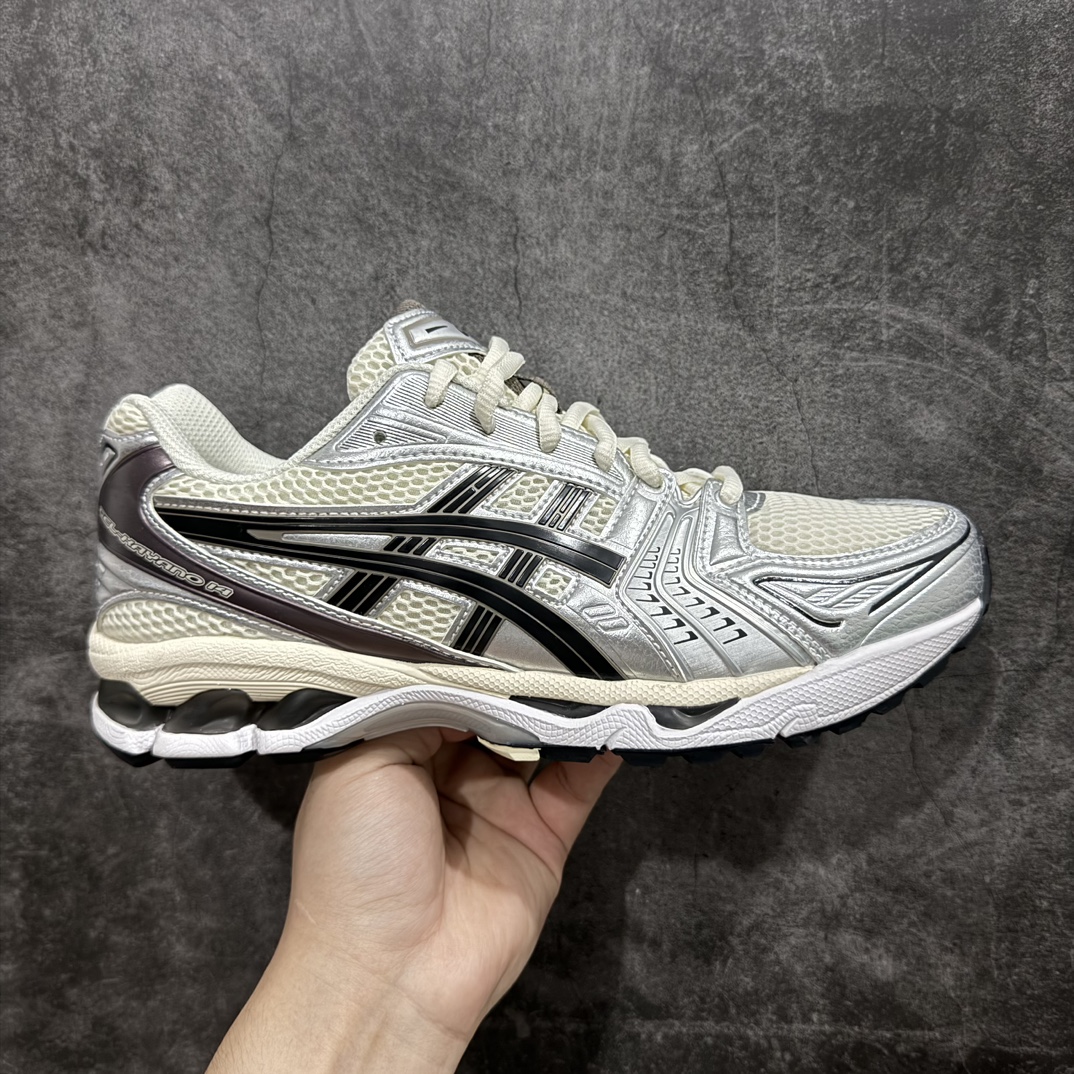 纯原版ASICSGEL-KAYANO14亚瑟士系列轻量缓震休闲运动跑步鞋黑白银目前市场最优品质鞋型细节秒