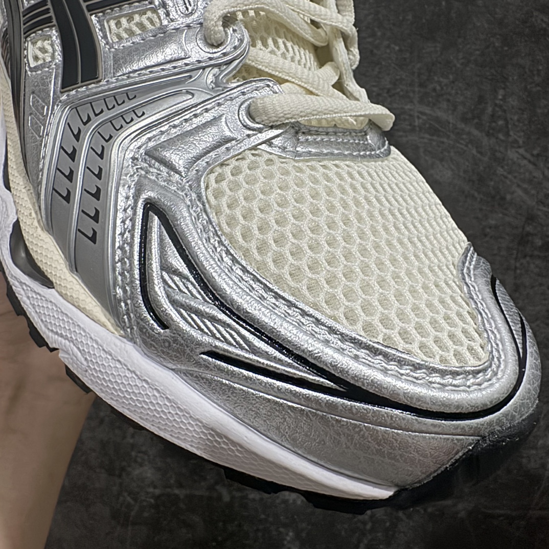 纯原版ASICSGEL-KAYANO14亚瑟士系列轻量缓震休闲运动跑步鞋黑白银目前市场最优品质鞋型细节秒