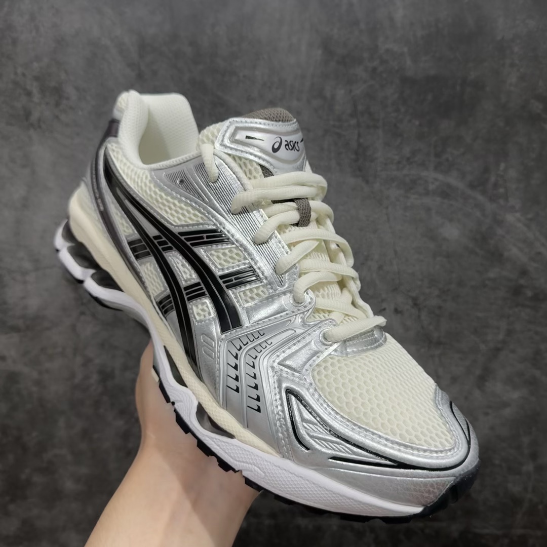 纯原版ASICSGEL-KAYANO14亚瑟士系列轻量缓震休闲运动跑步鞋黑白银目前市场最优品质鞋型细节秒